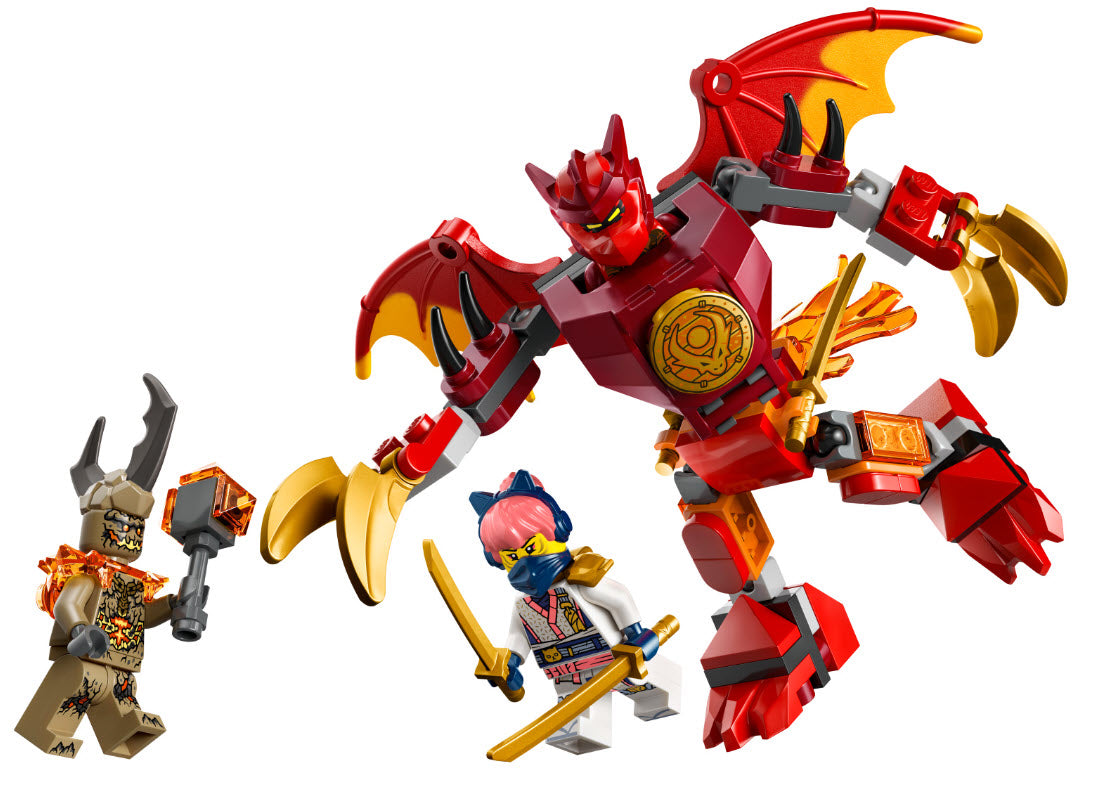 Inhalt: LEGO Ninjago 71851 Kais Drachen-Mech Battle Set