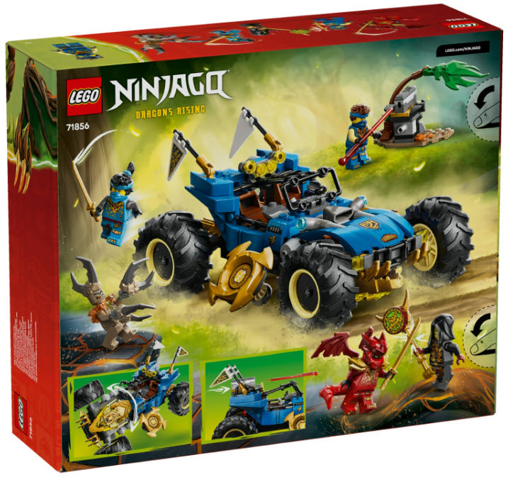Box Rückseite: LEGO Ninjago 71856 Jays Transformationsflitzer