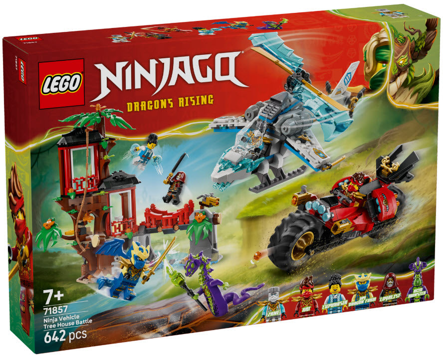 LEGO Ninjago 71857 Showdown am Baumhaus mit dem Ninja-Bike