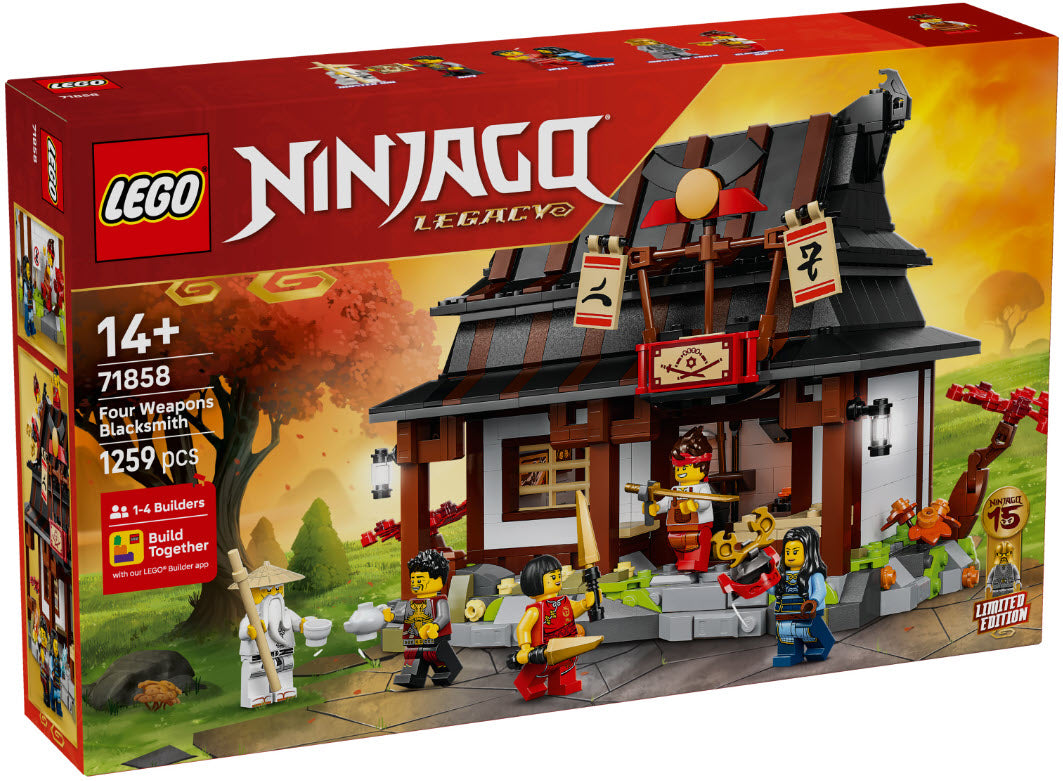 LEGO Ninjago 71858 15-jähriges Jubiläum der Vier-Waffen-Schmiede
