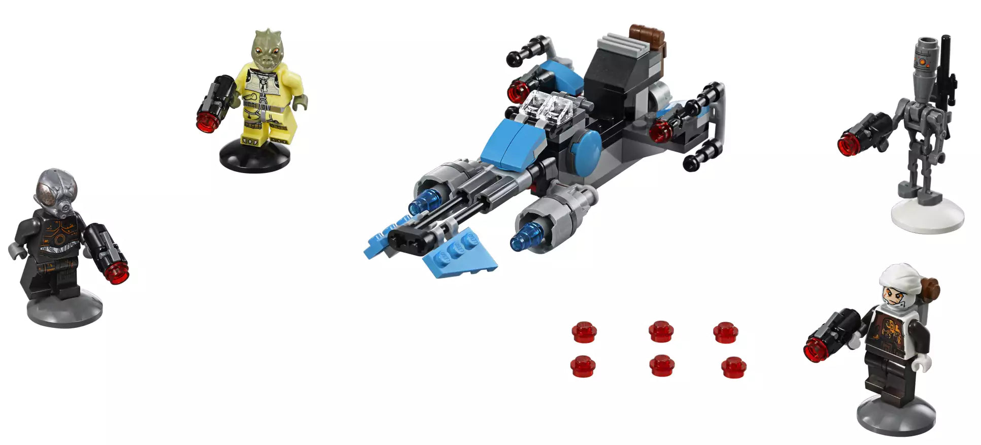 Inhalt: LEGO Star Wars 75167 Bounty Hunter Speeder Bike Battle Pack