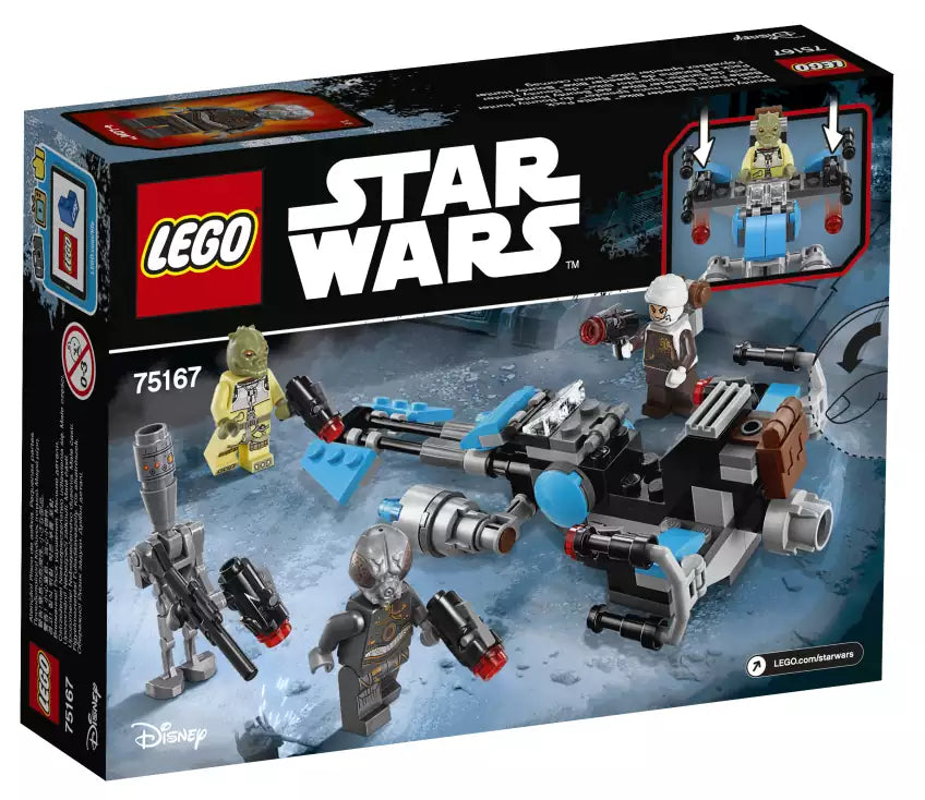 Box Rückansicht: LEGO Star Wars 75167 Bounty Hunter Speeder Bike Battle Pack