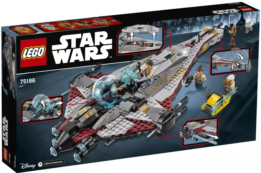 Box Rückansicht: LEGO Star Wars 75186 The Arrowhead