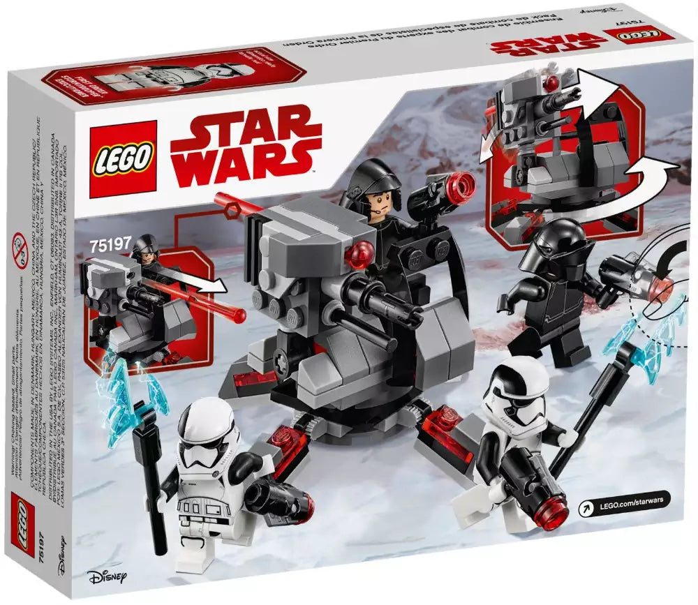 Box Rückansicht: LEGO Star Wars 75197 First Order Specialists Battle Pack