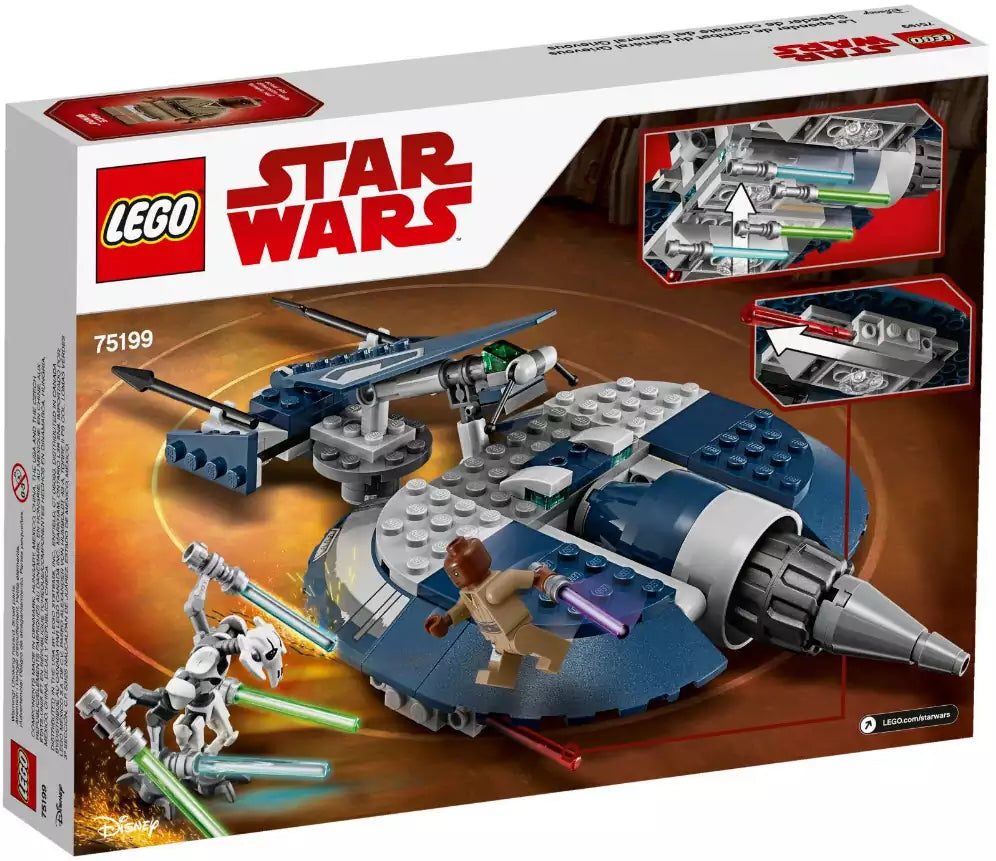 Box Rückansicht: LEGO Star Wars 75199 General Grievous Combat Speeder