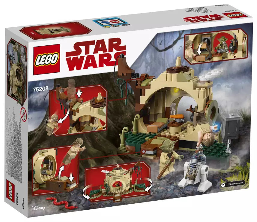 Box Rückansicht: LEGO Star Wars 75208 Yodas Hütte