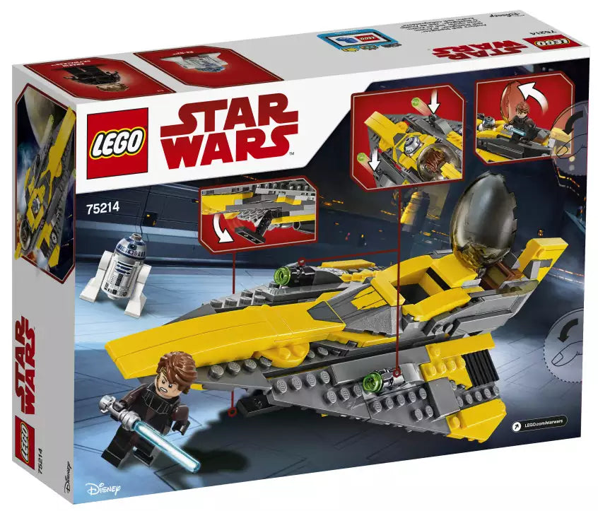 Box Rückansicht: LEGO Star Wars 75214 Anakins Jedi Starfighter