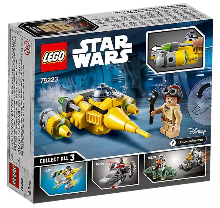 Box Rückseite: LEGO Star Wars 75223 Naboo Starfighter Microfighter