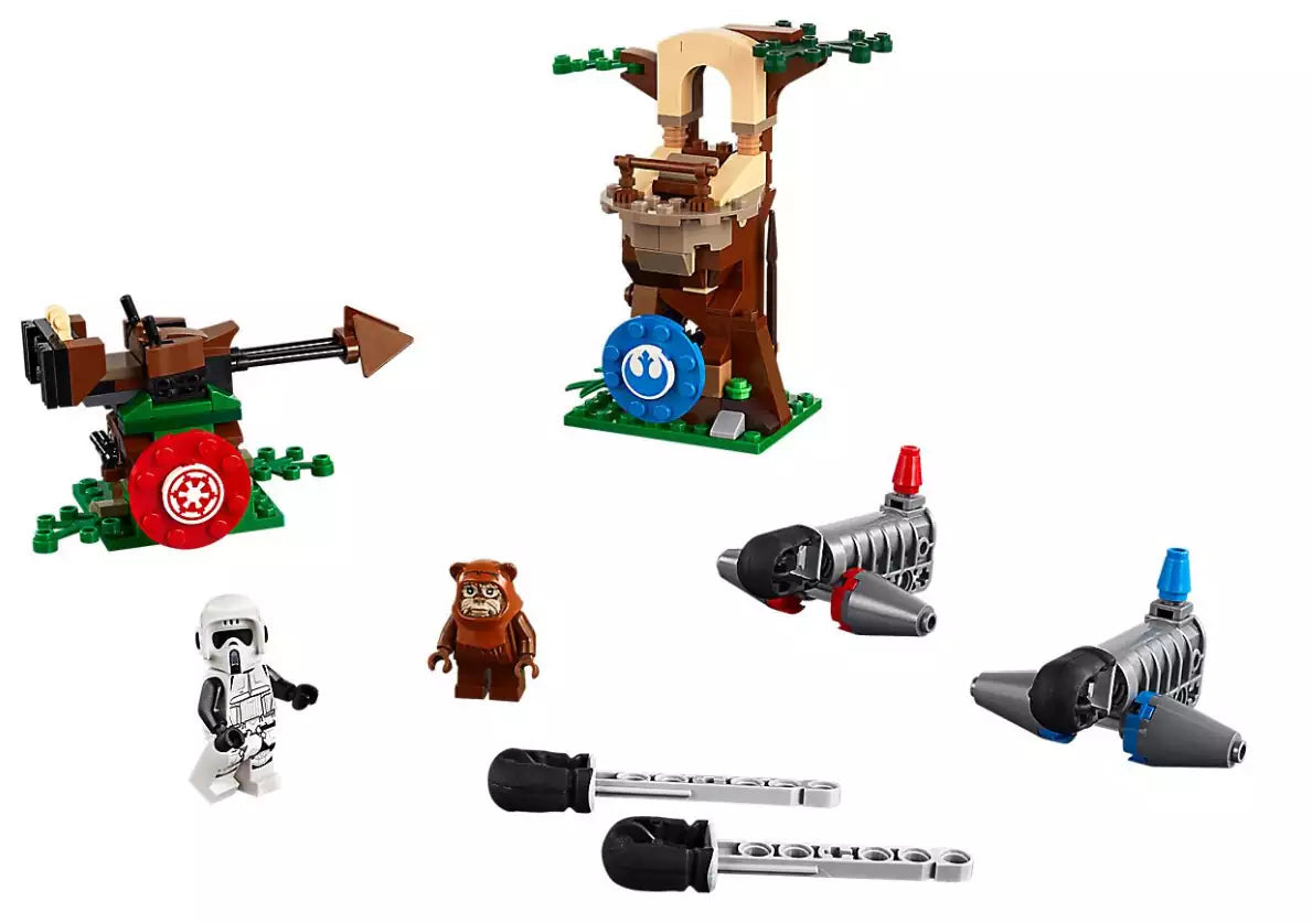 Inhalt: LEGO Star Wars 75238 Action Battle Endor Attacke