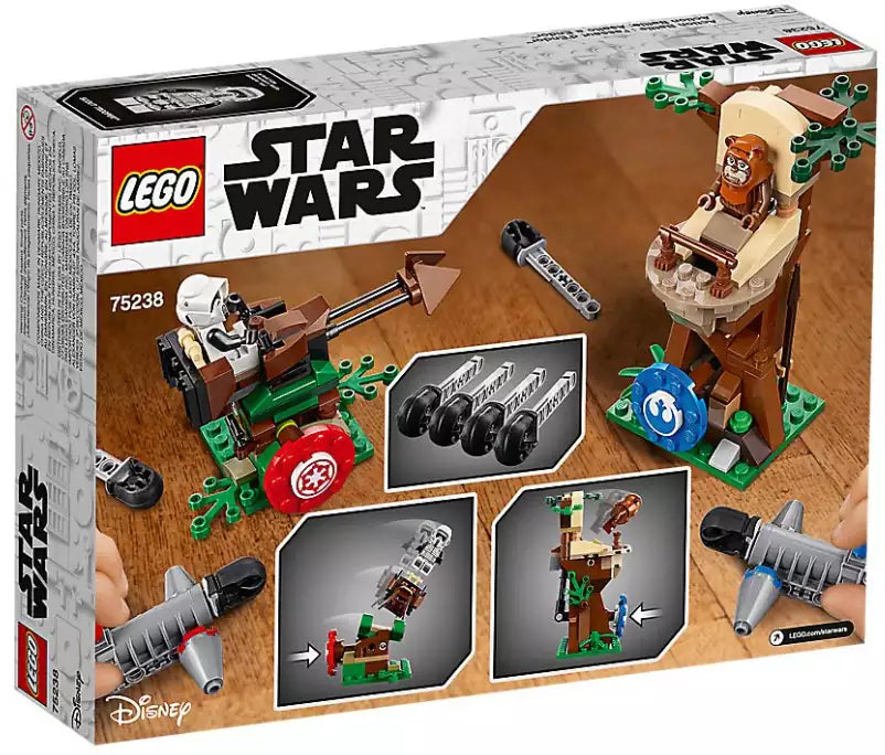 Box Rückseite: LEGO Star Wars 75238 Action Battle Endor Attacke
