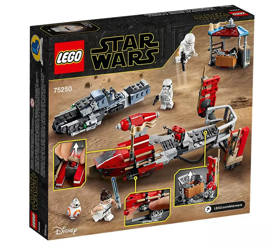 Box Rückseite: LEGO Star Wars 75250 Pasaana Speeder Jagd