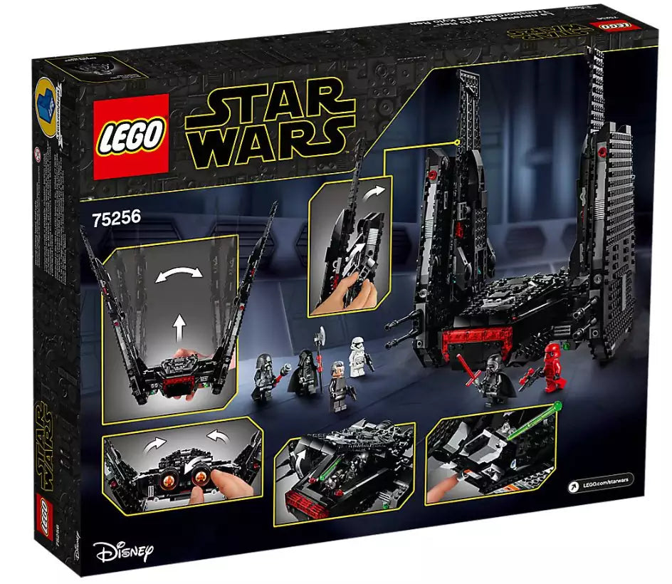 Box Rückseite: LEGO Star Wars 75256 Kylo Rens Shuttle