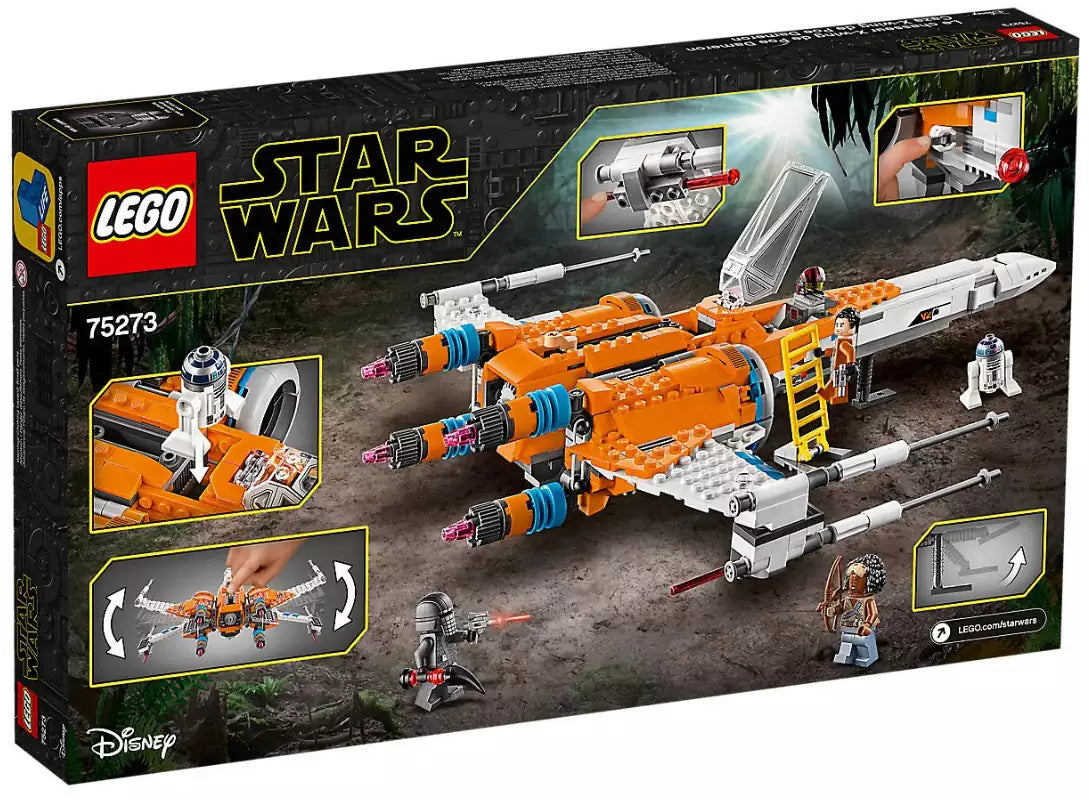 Box Rückansicht: LEGO Star Wars 75273 Poe Damerons X-Wing Starfighter