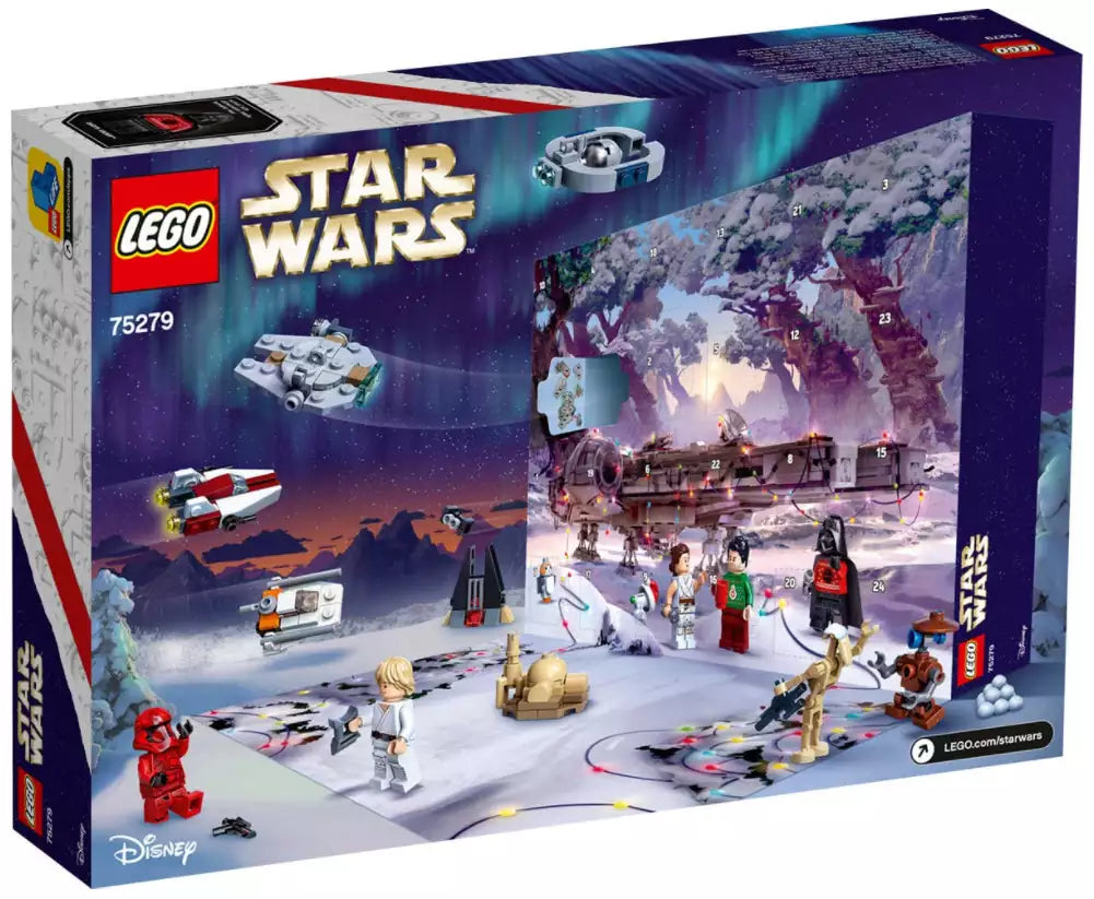 Box Rückansicht: LEGO Star Wars 75279 Adventskalender 2020