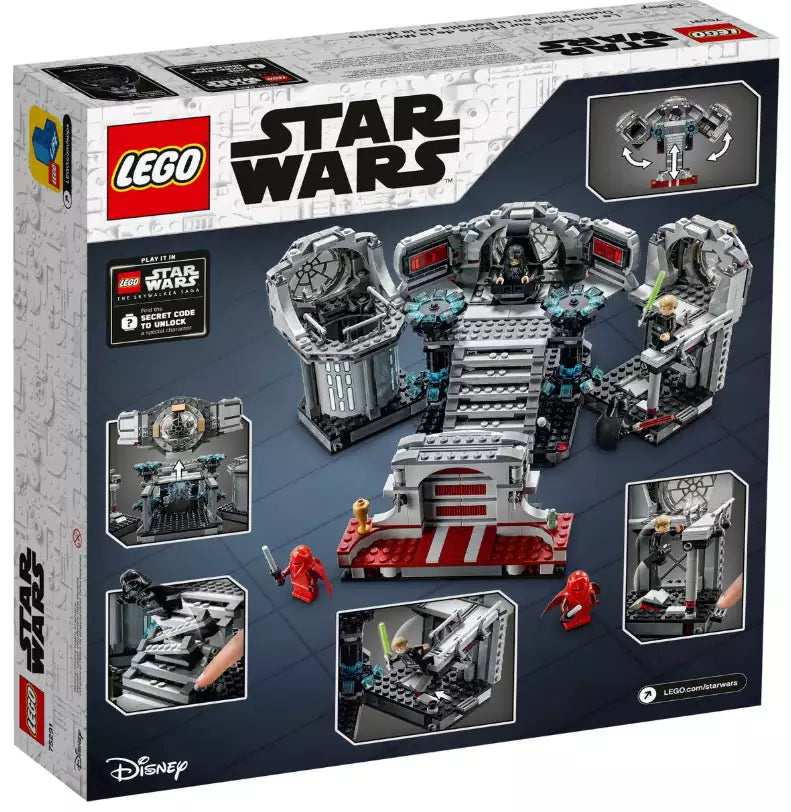 Box Rückansicht: LEGO Star Wars 75291 Todesstern – Letztes Duell