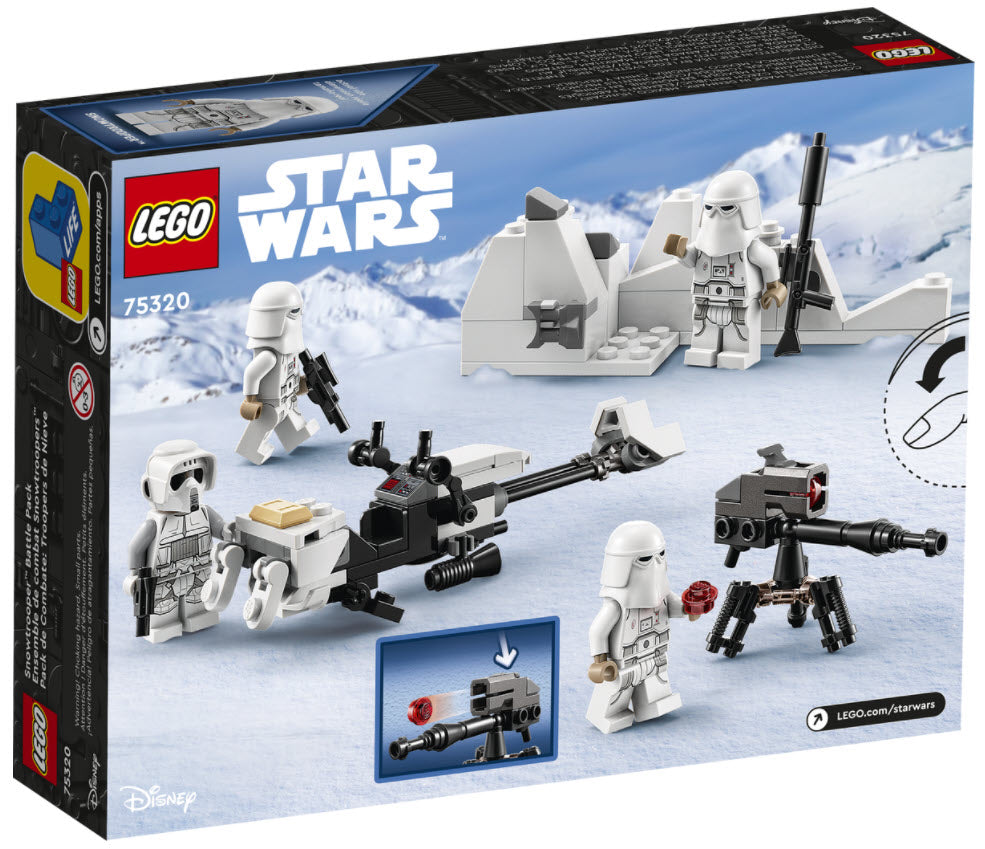 Box Rückansicht: LEGO Star Wars 75320 Snowtrooper Battle Pack