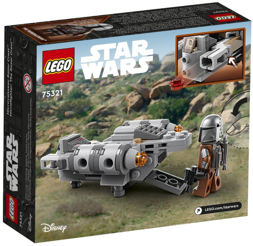 Box Rückseite: LEGO Star Wars 75321 Razor Crest Microfighter