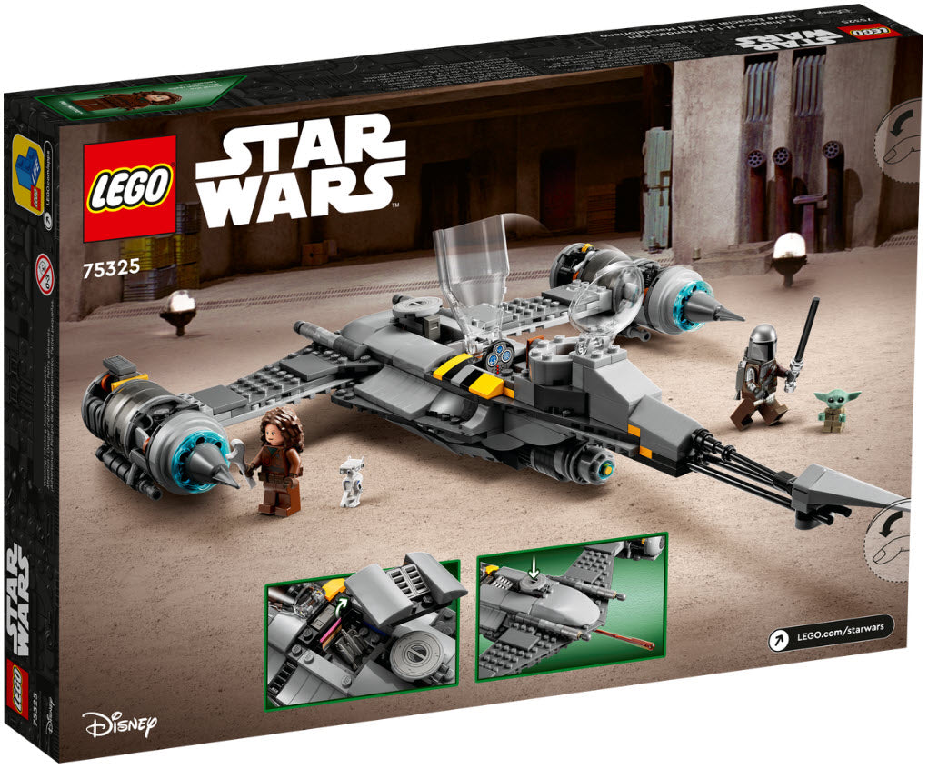Box Rückansicht: LEGO Star Wars 75325 Der N-1 Starfighter des Mandalorianers