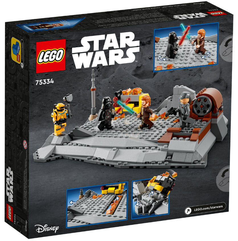Box Rückseite: LEGO Star Wars 75334 Obi-Wan Kenobi vs. Darth Vader