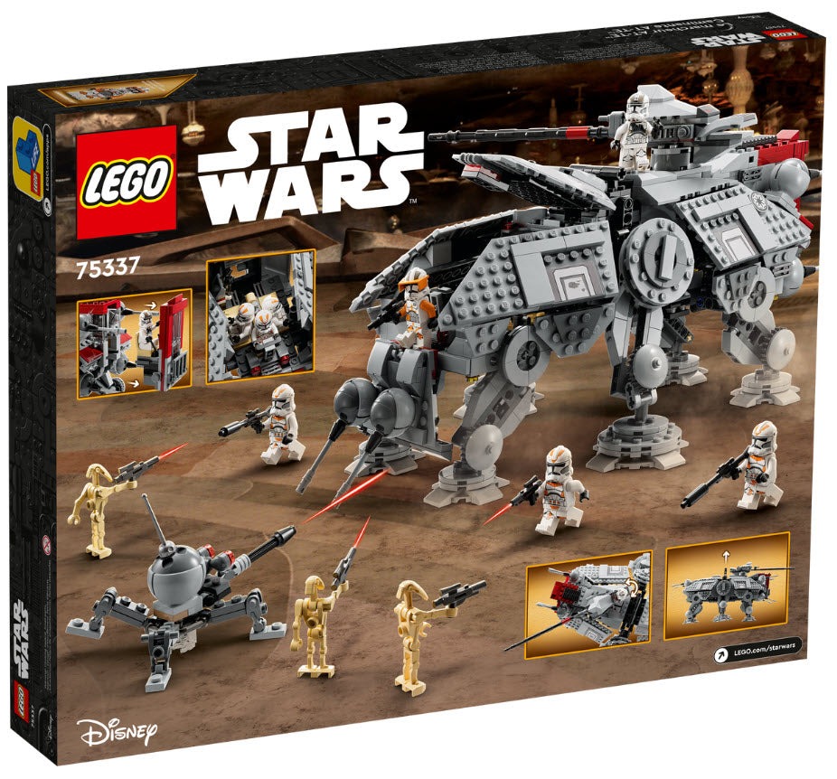 Box Rückseite: LEGO Star Wars 75337 AT-TE Walker