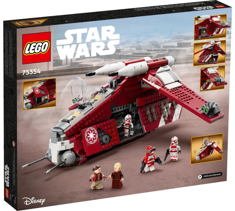 Box Rückansicht: LEGO Star War 75354 Gunship der Coruscant-Wachen