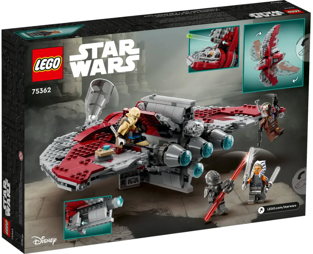 Box Rückansicht: LEGO Star War 75362 Ahsoka Tanos T-6 Jedi Shuttle