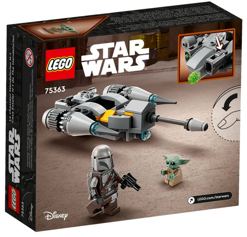 Box Rückansicht: LEGO Star Wars 75363 N-1 Starfighter des Mandalorianers – Microfighter