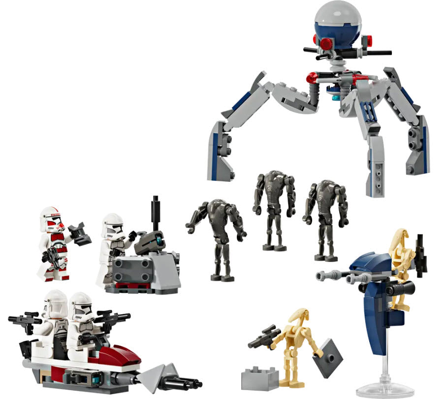 Inhalt: LEGO Star War 75372 Clone Trooper & Battle Droid Battle Pack