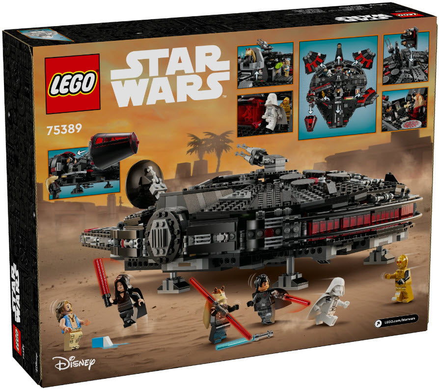 Box Rückansicht: LEGO Star War 75389 Dunkler Millennium Falke