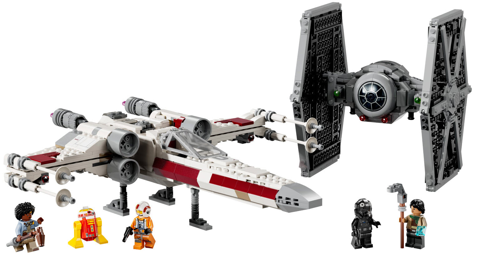 Inhalt: LEGO Star War 75393 Mashup aus TIE Fighter & X-Wing
