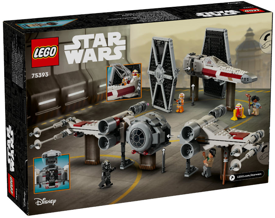 Box Rückansicht: LEGO Star War 75393 Mashup aus TIE Fighter & X-Wing