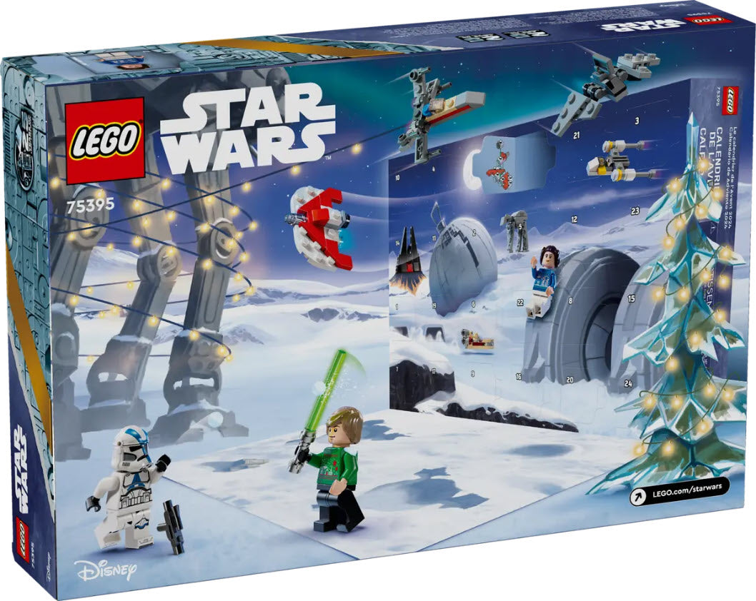 Box Rückseite: LEGO Star Wars 75395 Adventskalender 2024