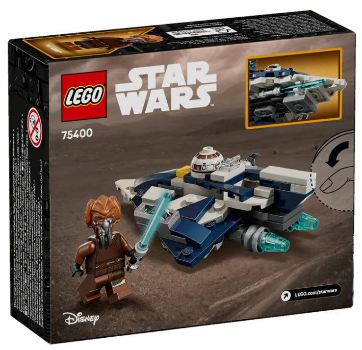 Box Rückseite: LEGO Star Wars 75400 Plo Koons Jedi Starfighter Microfighter