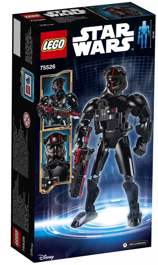 Box Rückansicht: LEGO Star Wars 75526 Elite TIE Fighter Pilot