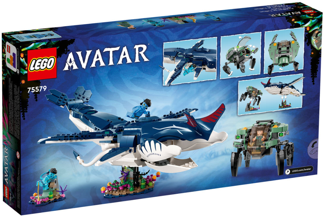 Box Rückseite: LEGO Avatar 75579 Payakan der Tulkun und Krabbenanzug