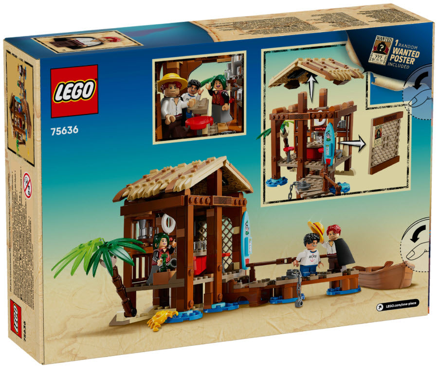 Box Rückseite: LEGO ONE PIECE 75636 Hütte im Windmühlendorf