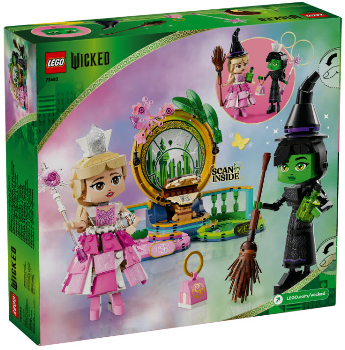 Box Rückseite: LEGO Wicked 75682 Elphaba und Glinda