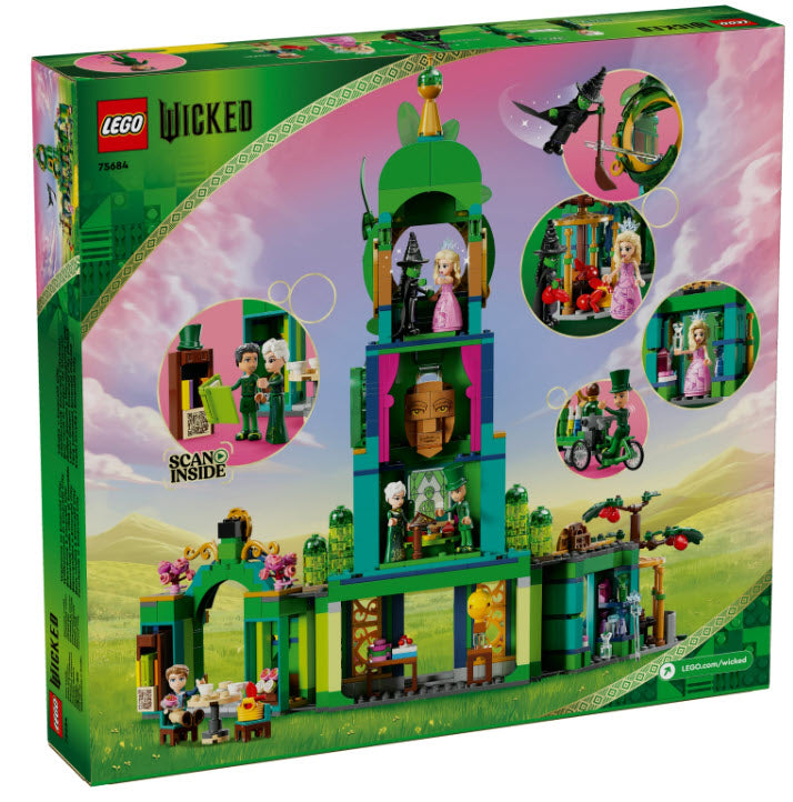 Box Rückseite: LEGO Wicked 75684 Willkommen in Emerald City