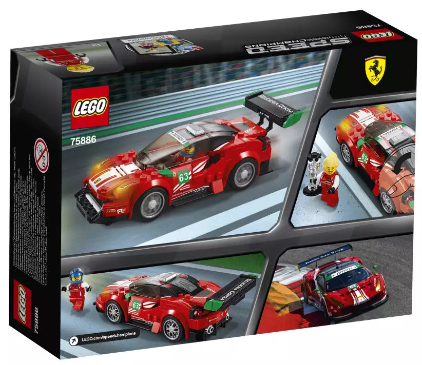 Box Rückseite: LEGO Speed Champions 75886 Ferrari 488 GT3 Scuderia Corsa