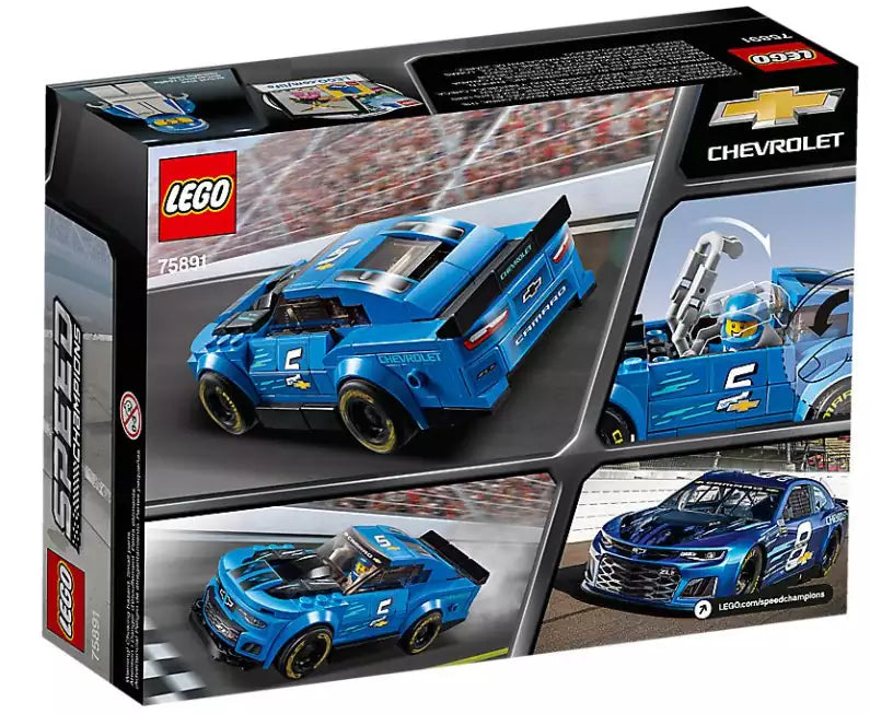 Box Rückseite: LEGO Speed Champions 75891 Rennwagen Chevrolet Camaro ZL1