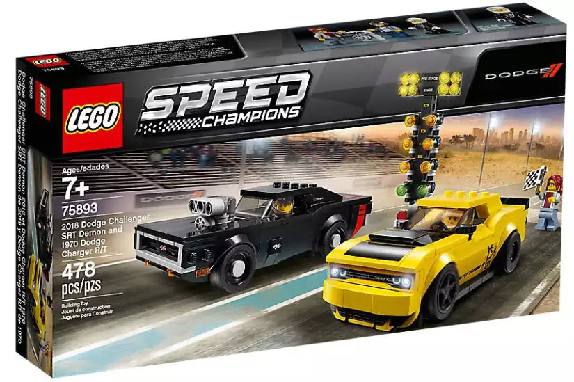 LEGO Speed Champions 75893 2018 Dodge Challenger SRT Demon und 1970 Dodge Charger R/T