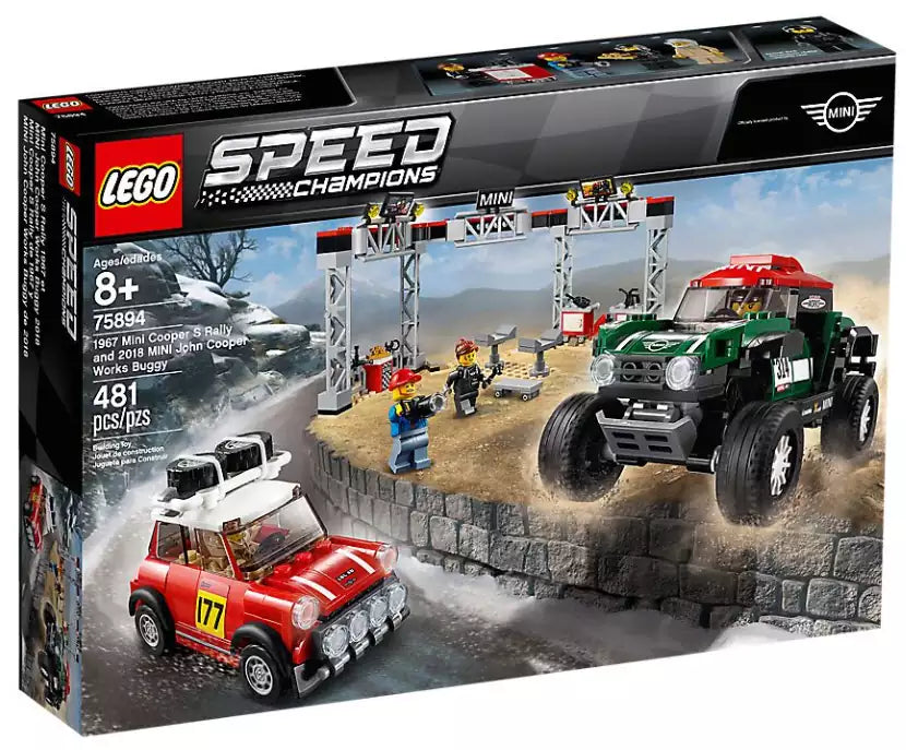 LEGO Speed Champions 75894 Rallyeauto 1967 Mini Cooper S und Buggy 2018 Mini John Cooper