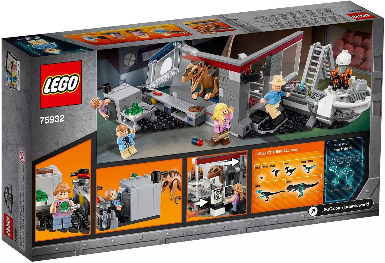 Box Rückansicht: LEGO Jurassic World 75932 Jagd auf den Velociraptor