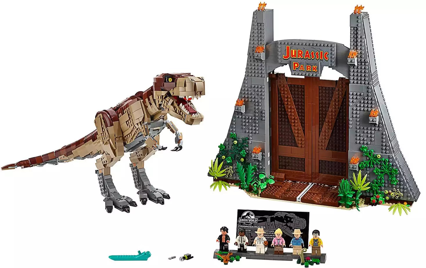 Inhalt: LEGO Jurassic World 75936 Jurassic Park: T. Rex' Verwüstung