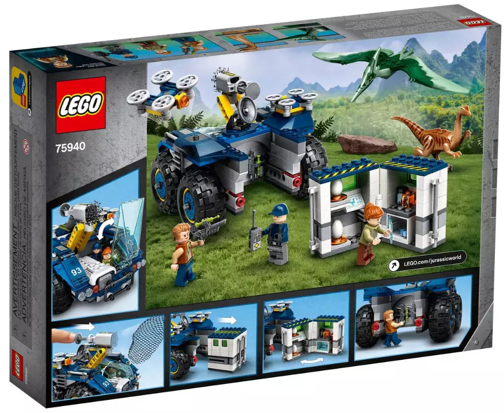 Box Rückansicht: LEGO Jurassic World 75940 Ausbruch von Gallimimus und Pteranodon