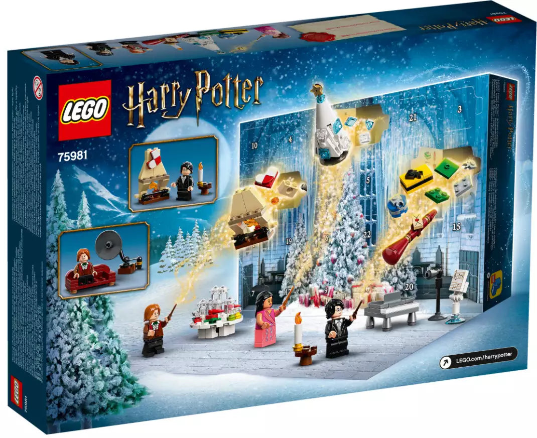Box Rückansicht: LEGO Harry Potter 75981 Adventskalender 2020