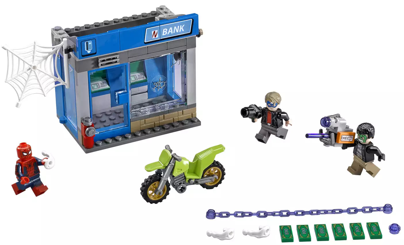 Inhalt: LEGO Super Heroes 76082 Action am Geldautomaten