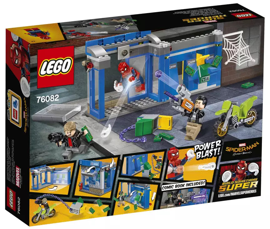 Box Rückansicht: LEGO Super Heroes 76082 Action am Geldautomaten