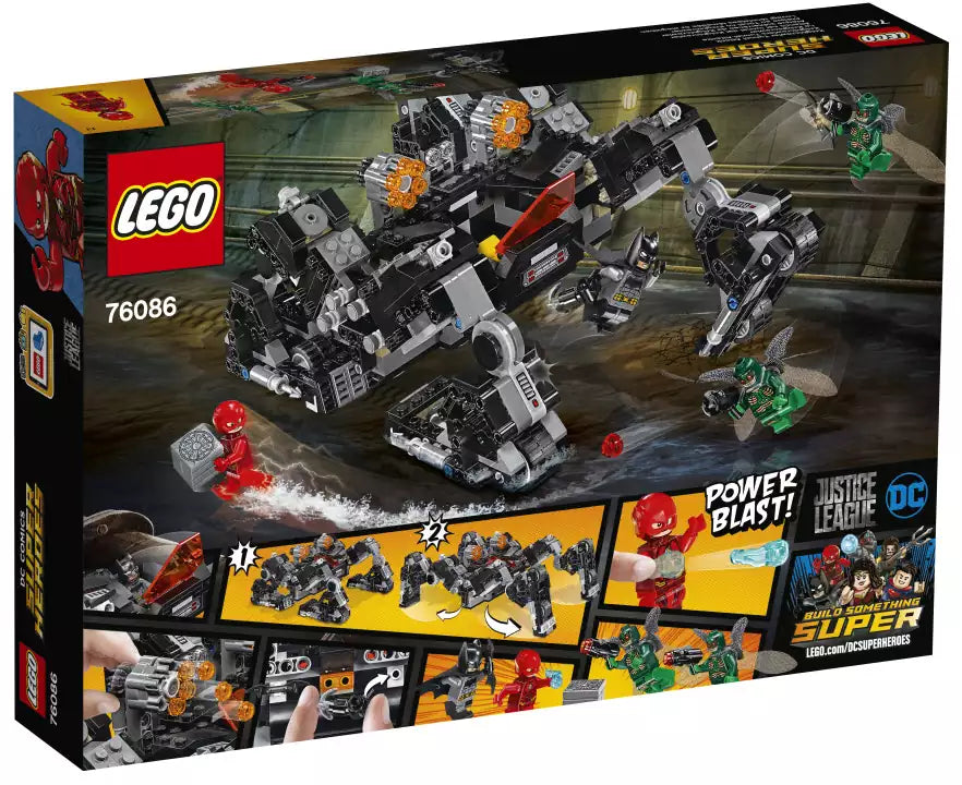 Box Rückansicht: LEGO Super Heroes 76086 Knightcrawlers Tunnel-Attacke