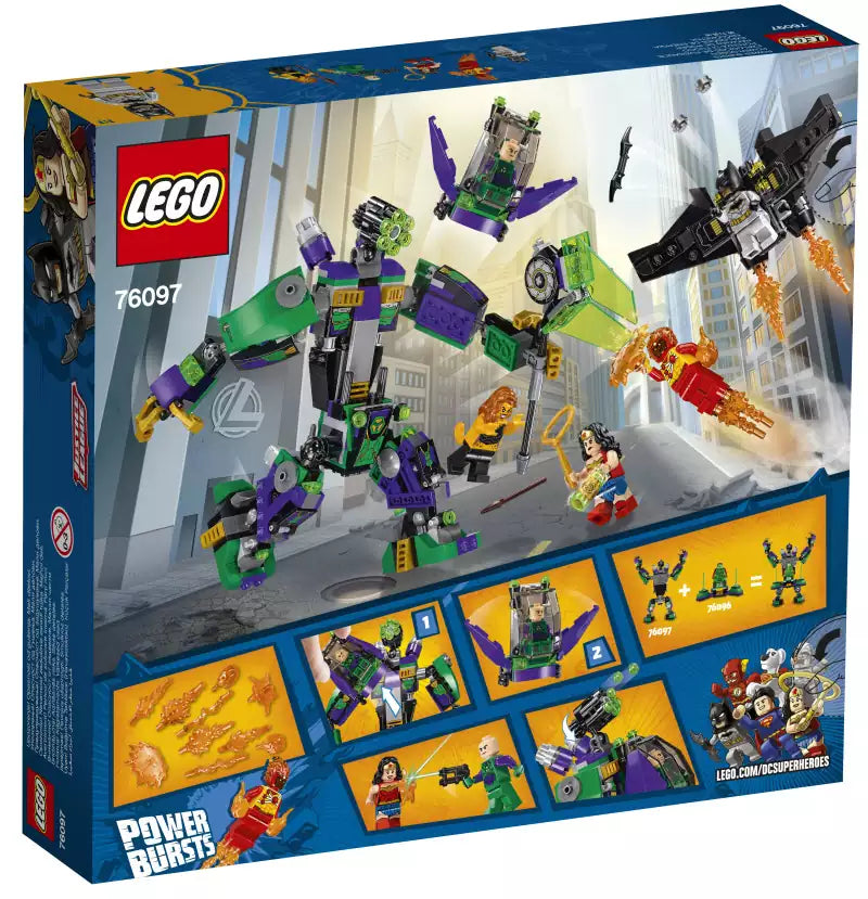 Box Rückseite: LEGO Super Heroes 76097 Lex Luthor Mech